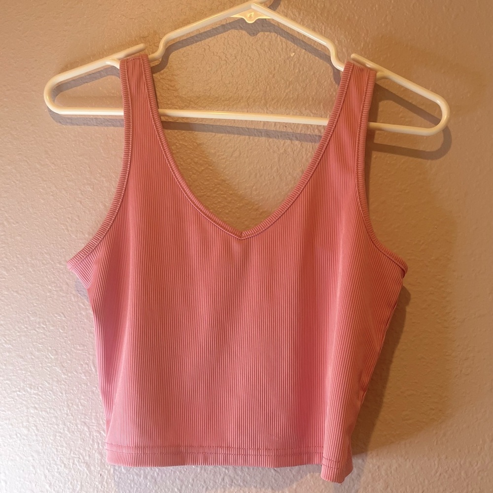 SHEIN solid pink cropped tank